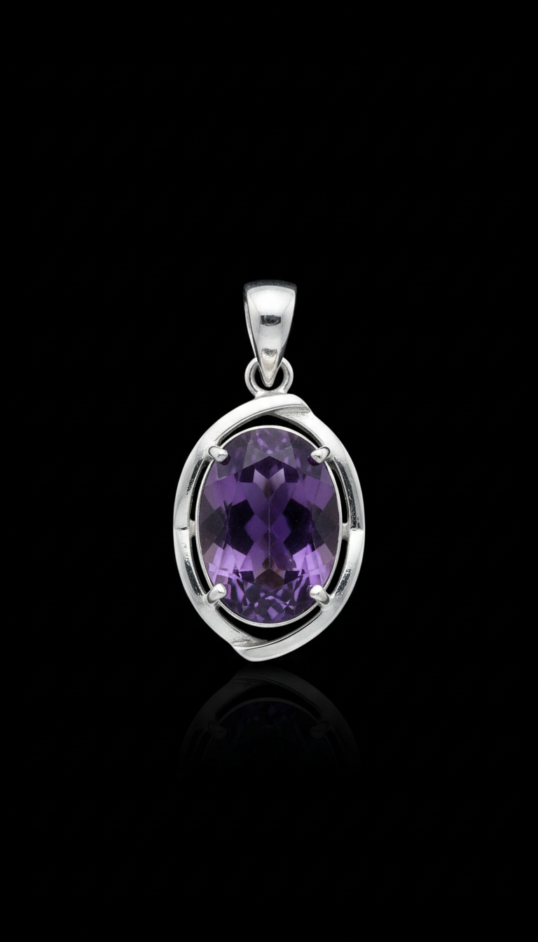 Sterling Silver Amethyst Pendant