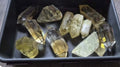 Fluorite towers, Citrine, and Palm stones