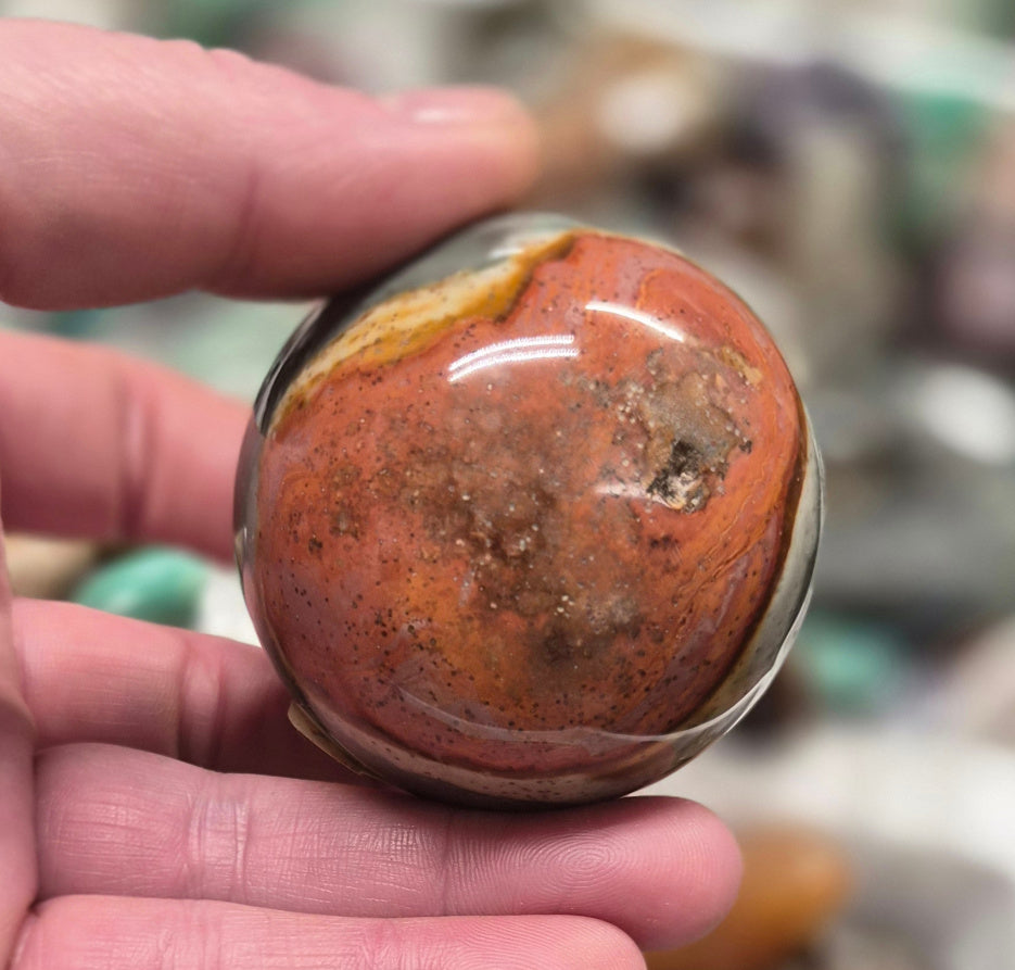 Hidden Romance Polychromatic Jasper Sphere–50mm