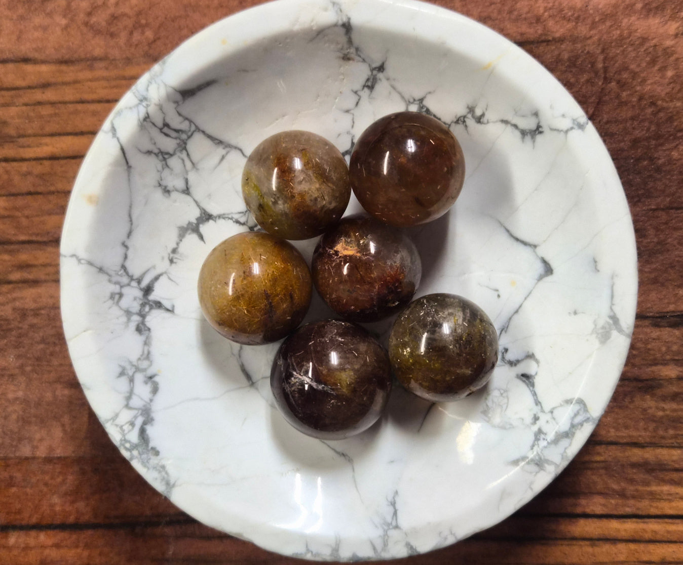 Copper Rutilated Quartz mini-sphere—18-20mm