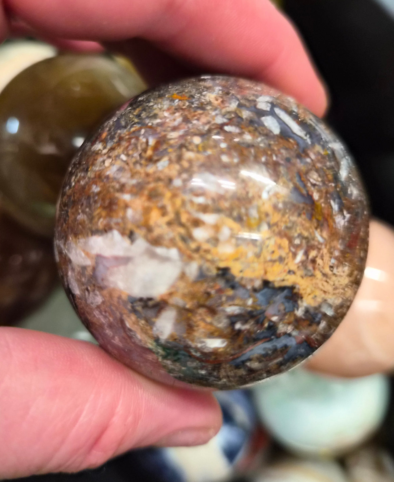 Brecciated Ocean Jasper sphere– 55mm