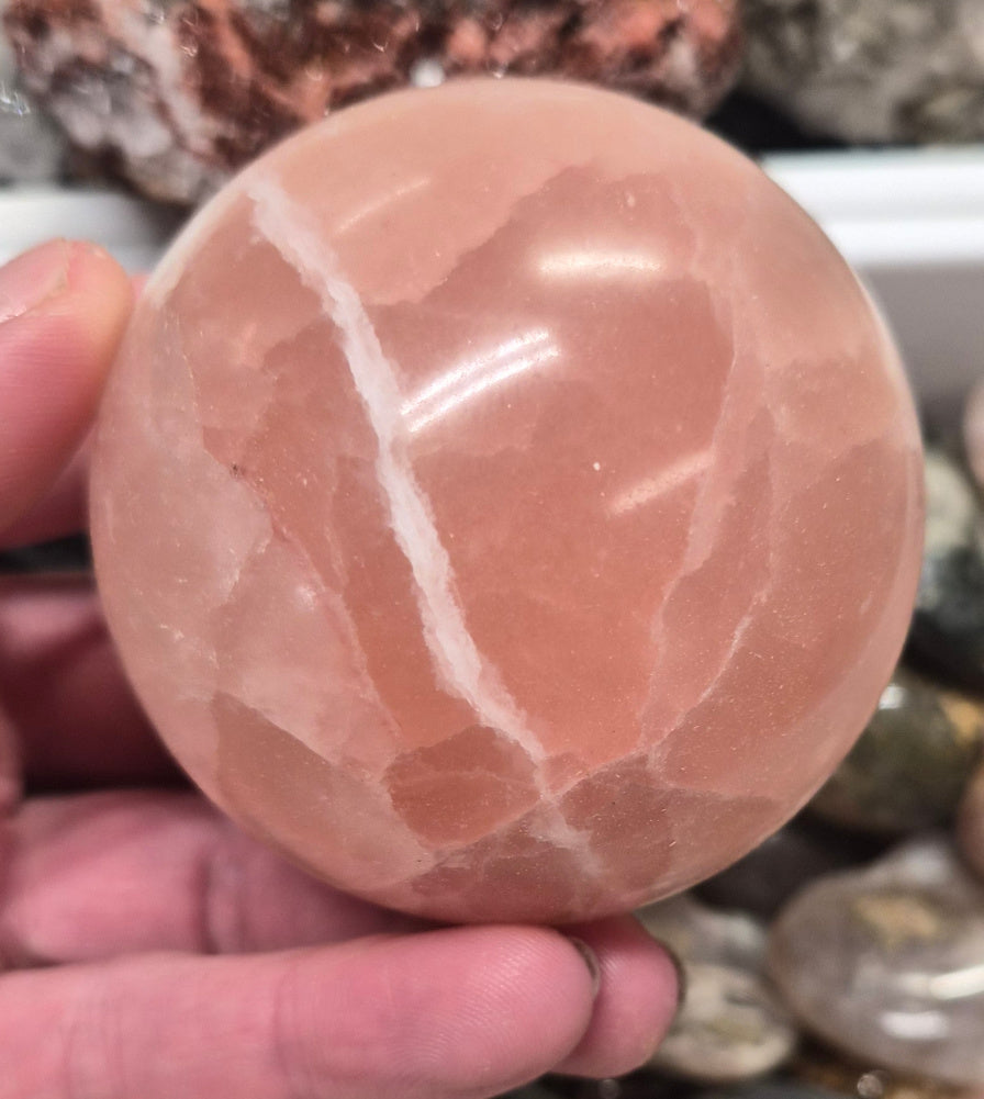 Pink Calcite sphere– 60mm