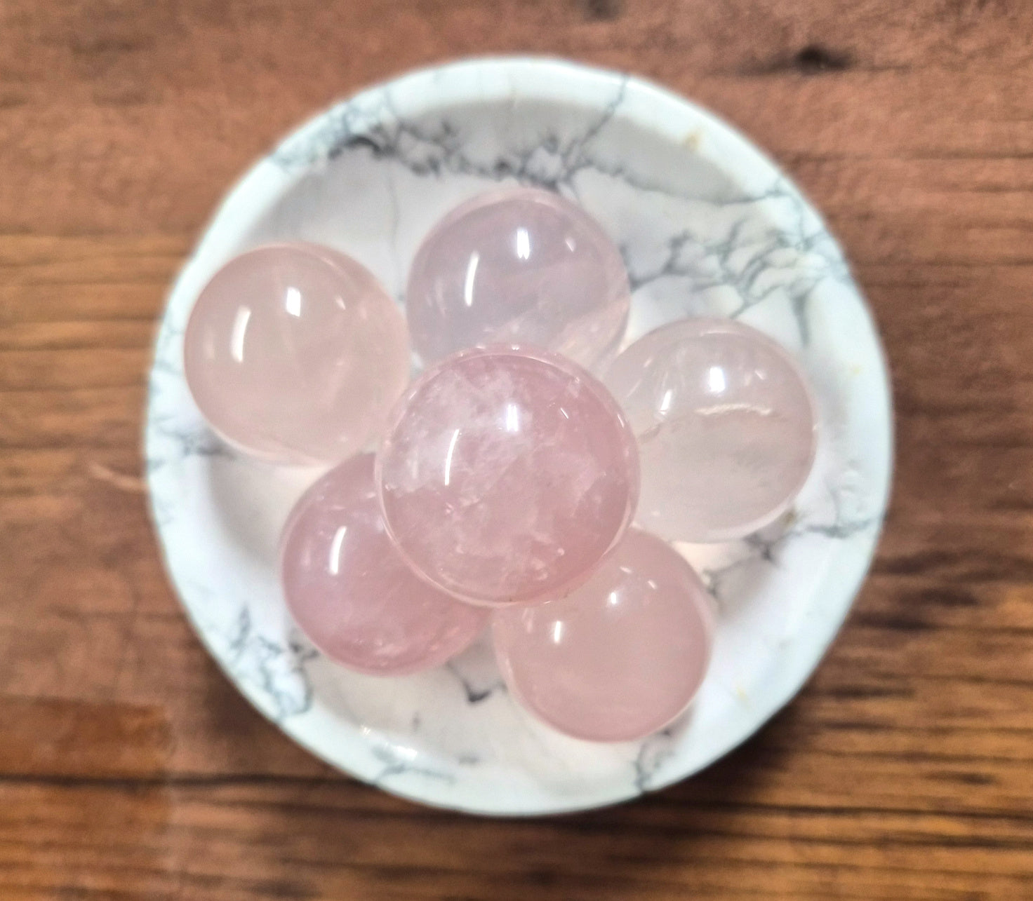 Rose Quartz mini spheres