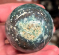 Orbicular Ocean Jasper sphere– 55mm
