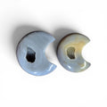 Banded Agate Crescent Moon with Druzy Pocket – 2.25" to 2.5"