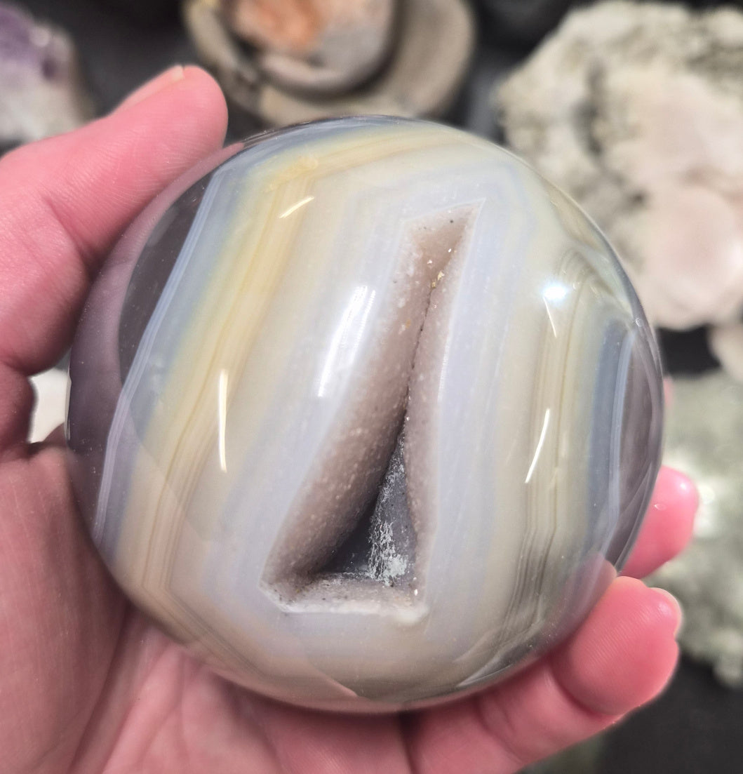 Orca Agate Druzy crystal sphere– 75mm