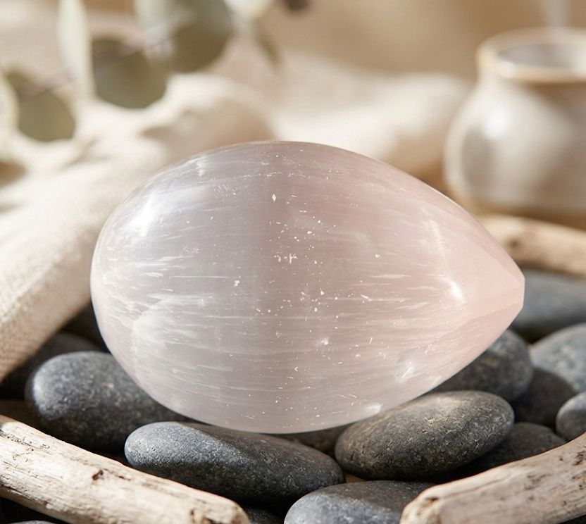 Satin Spar Selinite Egg