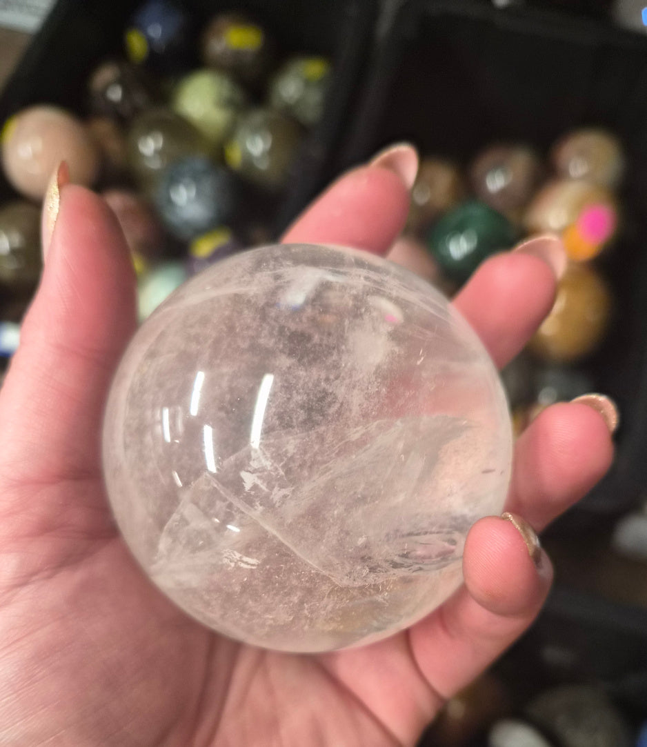 Clear Quartz sphere– 70mm