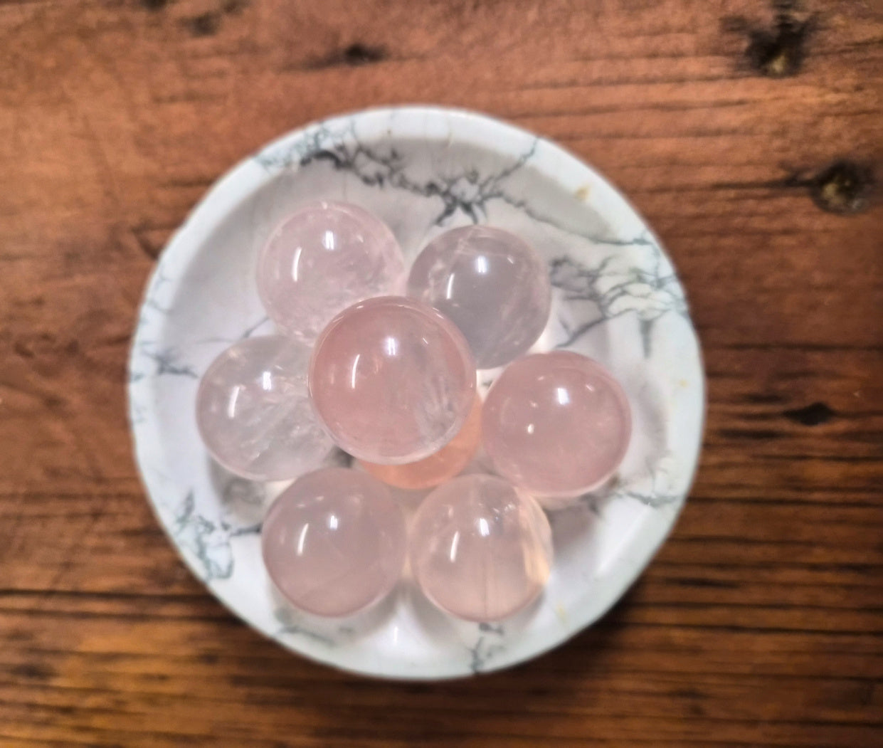 Rose Quartz mini spheres