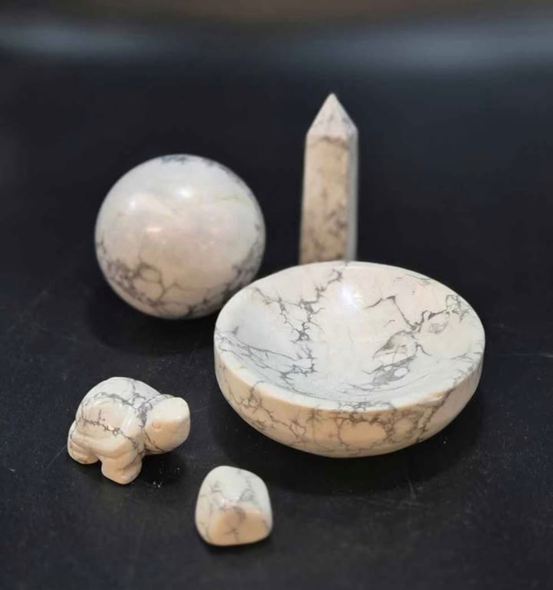 Natural crystal Howlite bundle