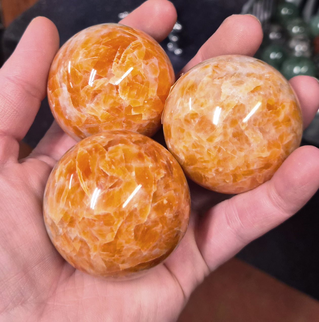40mm Sunstone Spheres