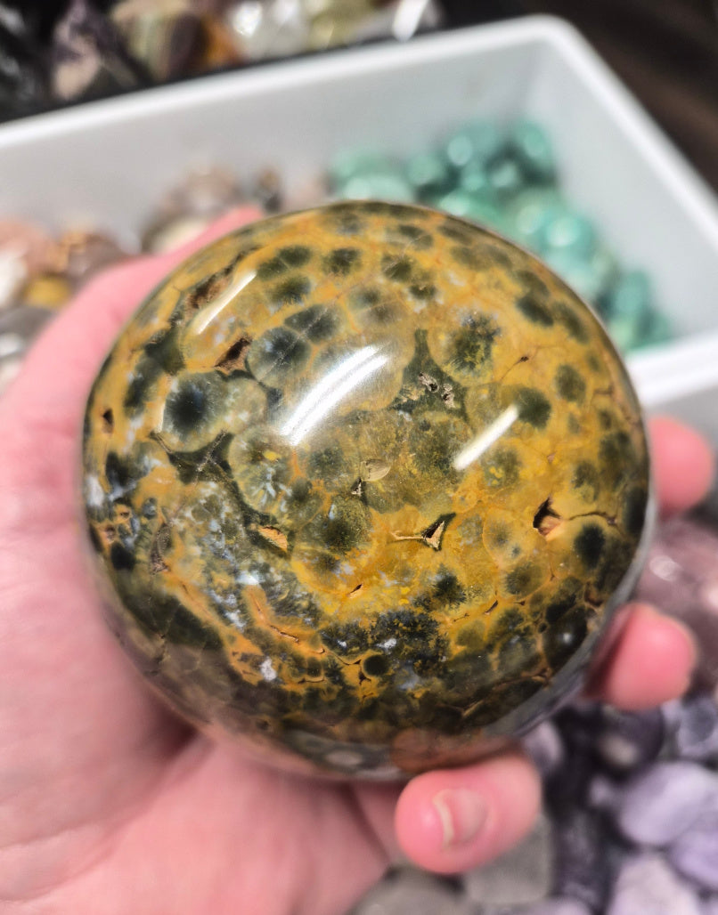 Kambaba Jasper sphere– 80mm