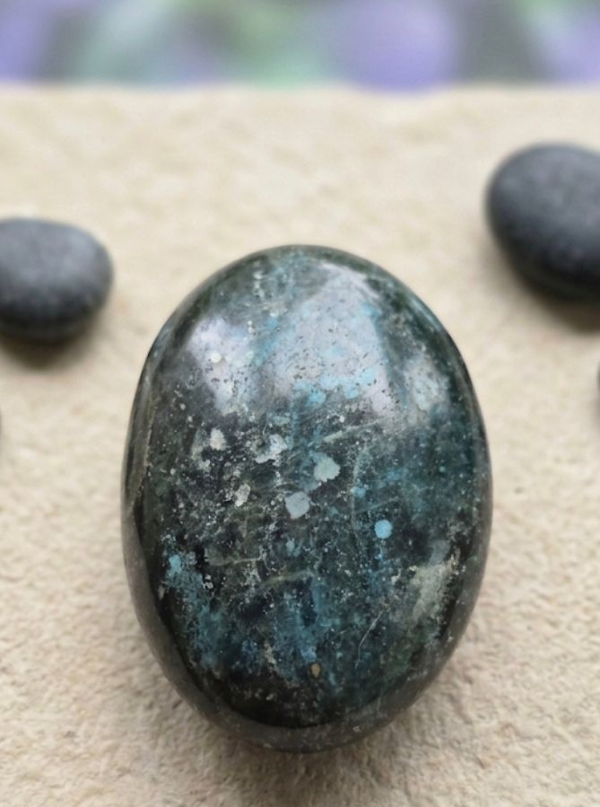 Blue Apatite Palm Stone