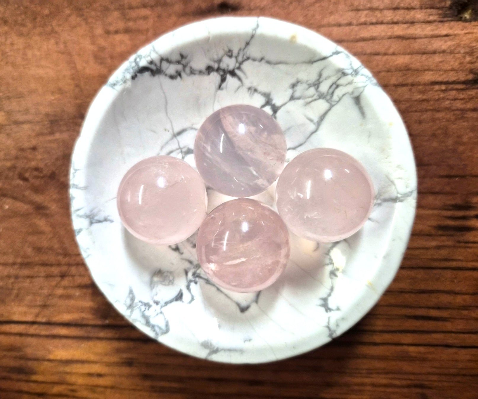 Rose Quartz mini spheres