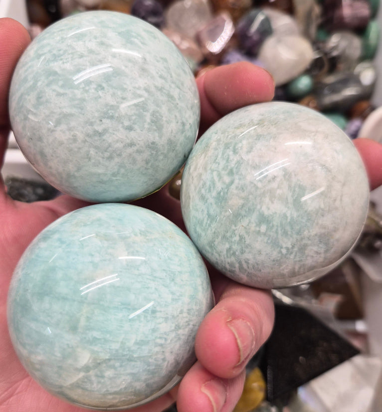 Caribbean Calcite Sphere–55mm