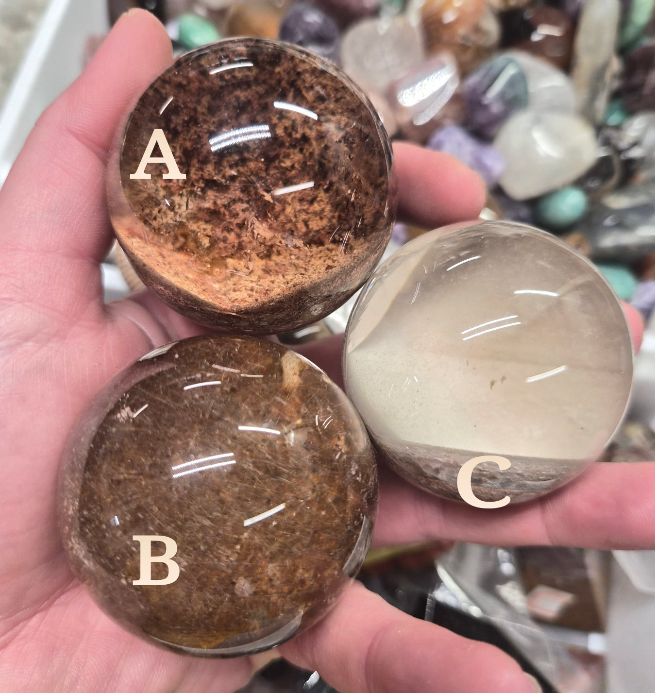 Garden Quartz/Lodolite Sphere–50mm