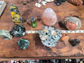 Collection of 10 natural crystals
