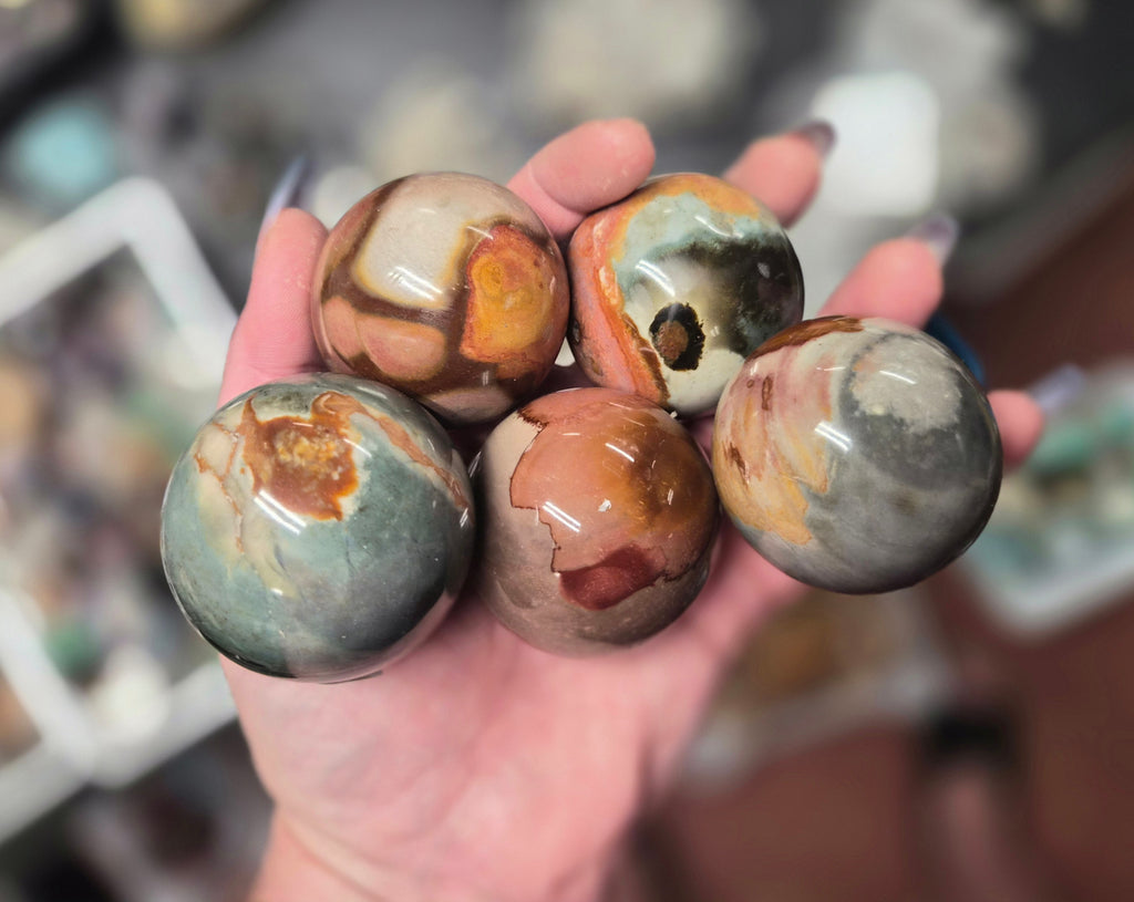 Polychromatic Jasper Spheres –45mm