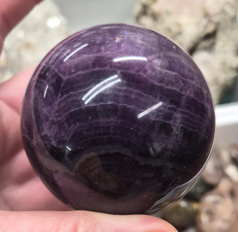 Purple Fluorite sphere- 60mm