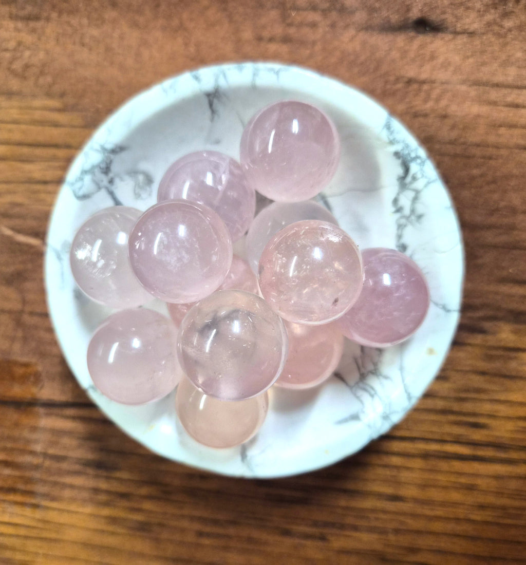 Rose Quartz mini spheres
