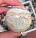 Green Banded Onyx sphere–50mm