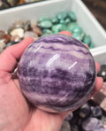 Banded Purple Fluorite sphere– 80mm
