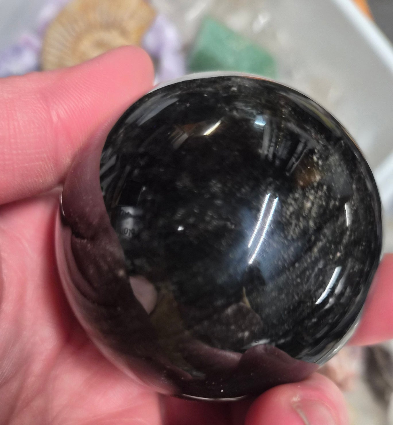Gold Sheen Obsidian sphere– 55mm