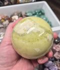 Lime Green Serpentine sphere– 80mm