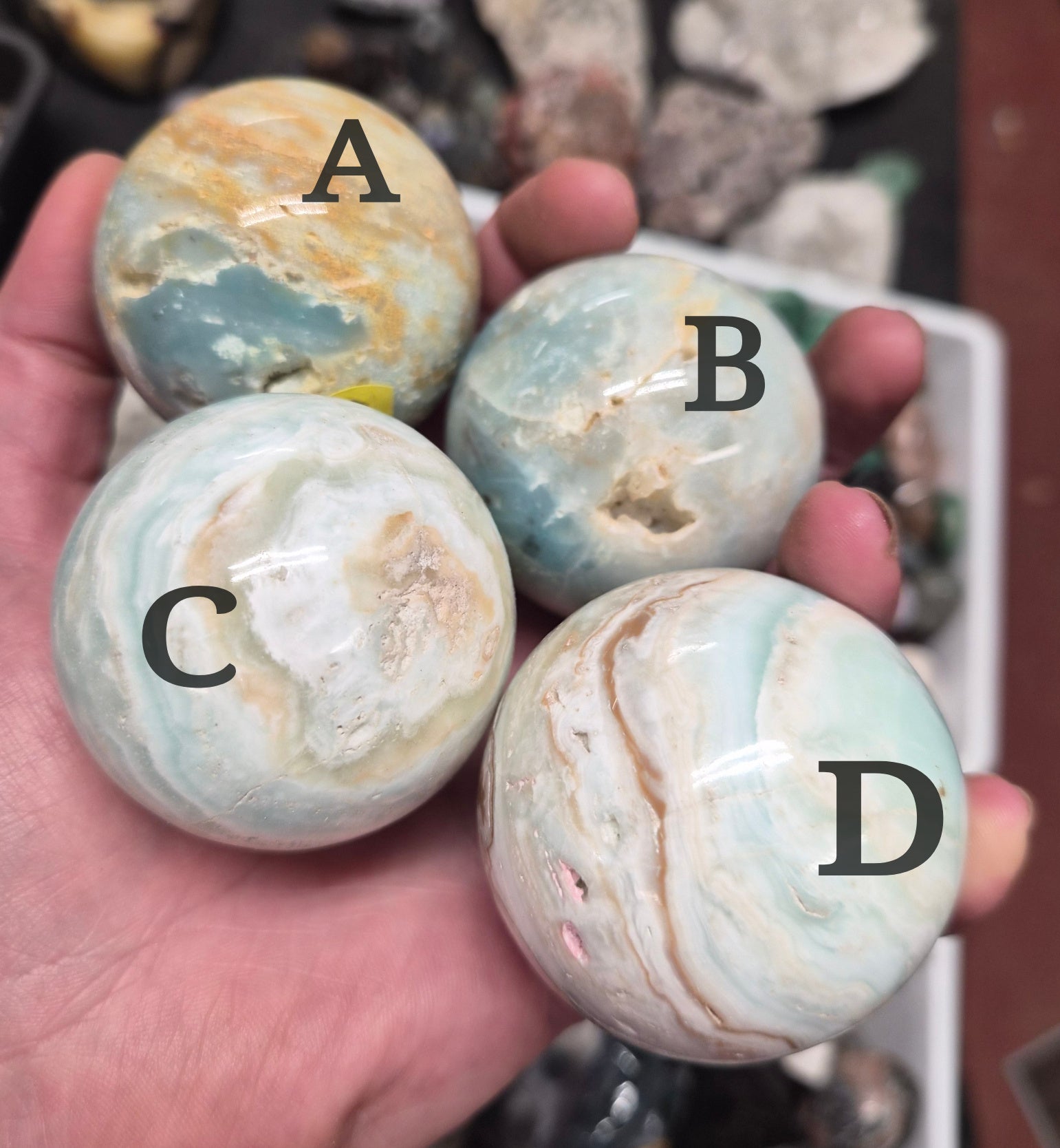 Caribbean Calcite Spheres–50mm