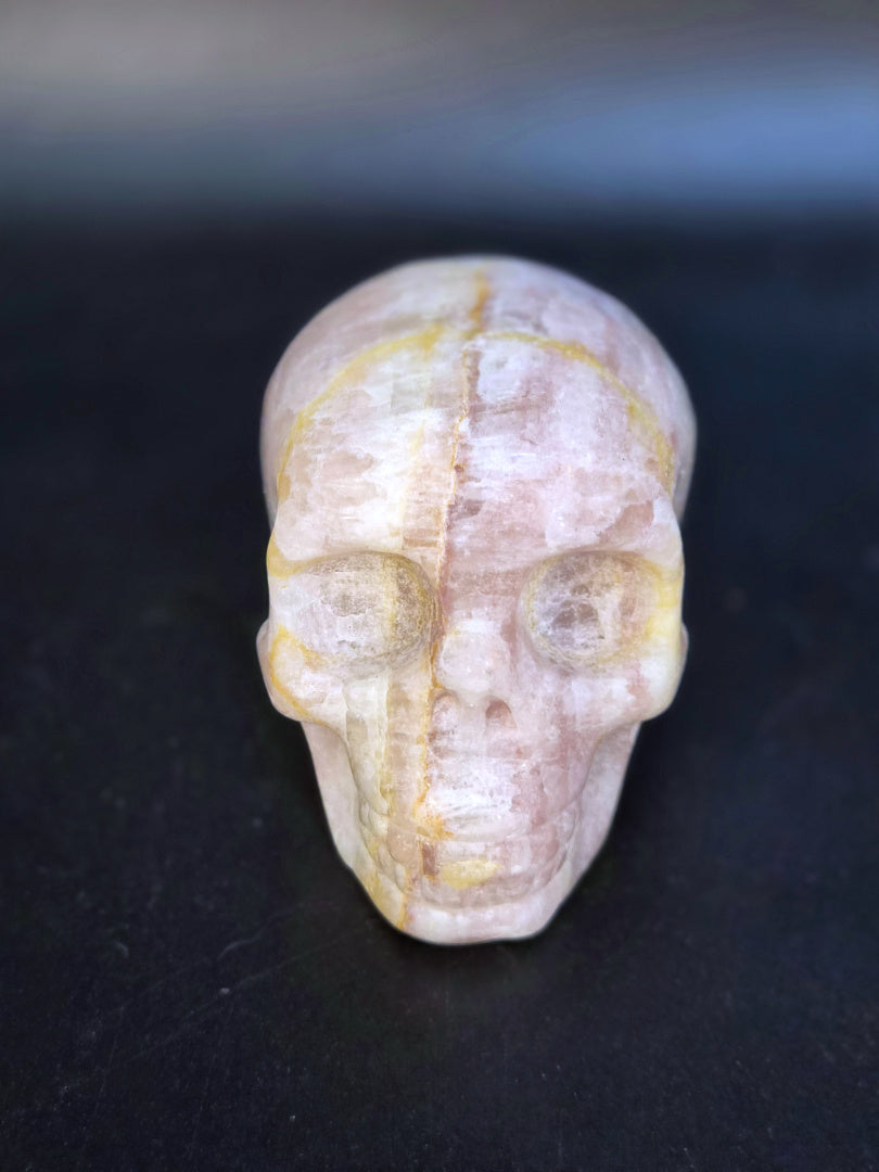 Pink Calcite Natural Crystal Skull