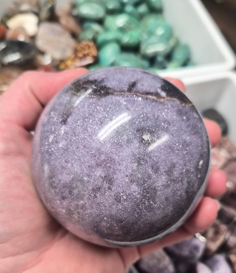 Lepidolite sphere– 80mm