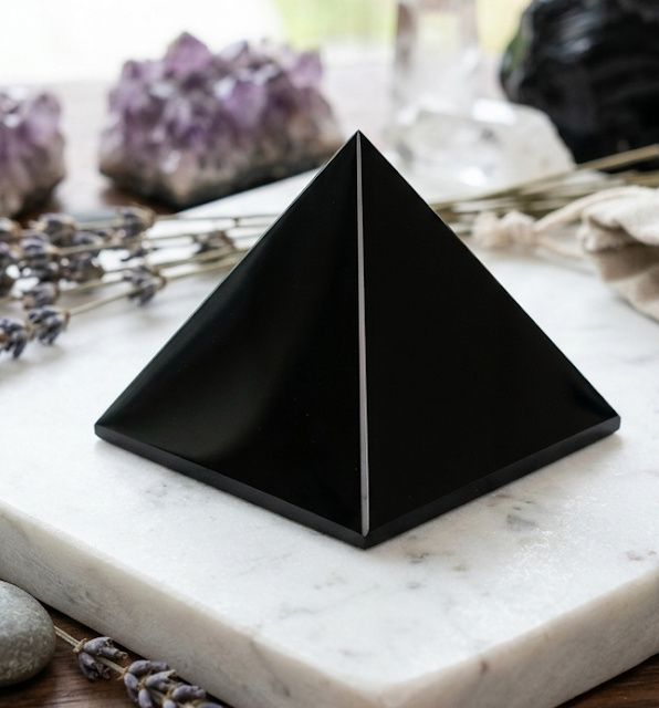 Black Obsidian Pyramid- 2 in.