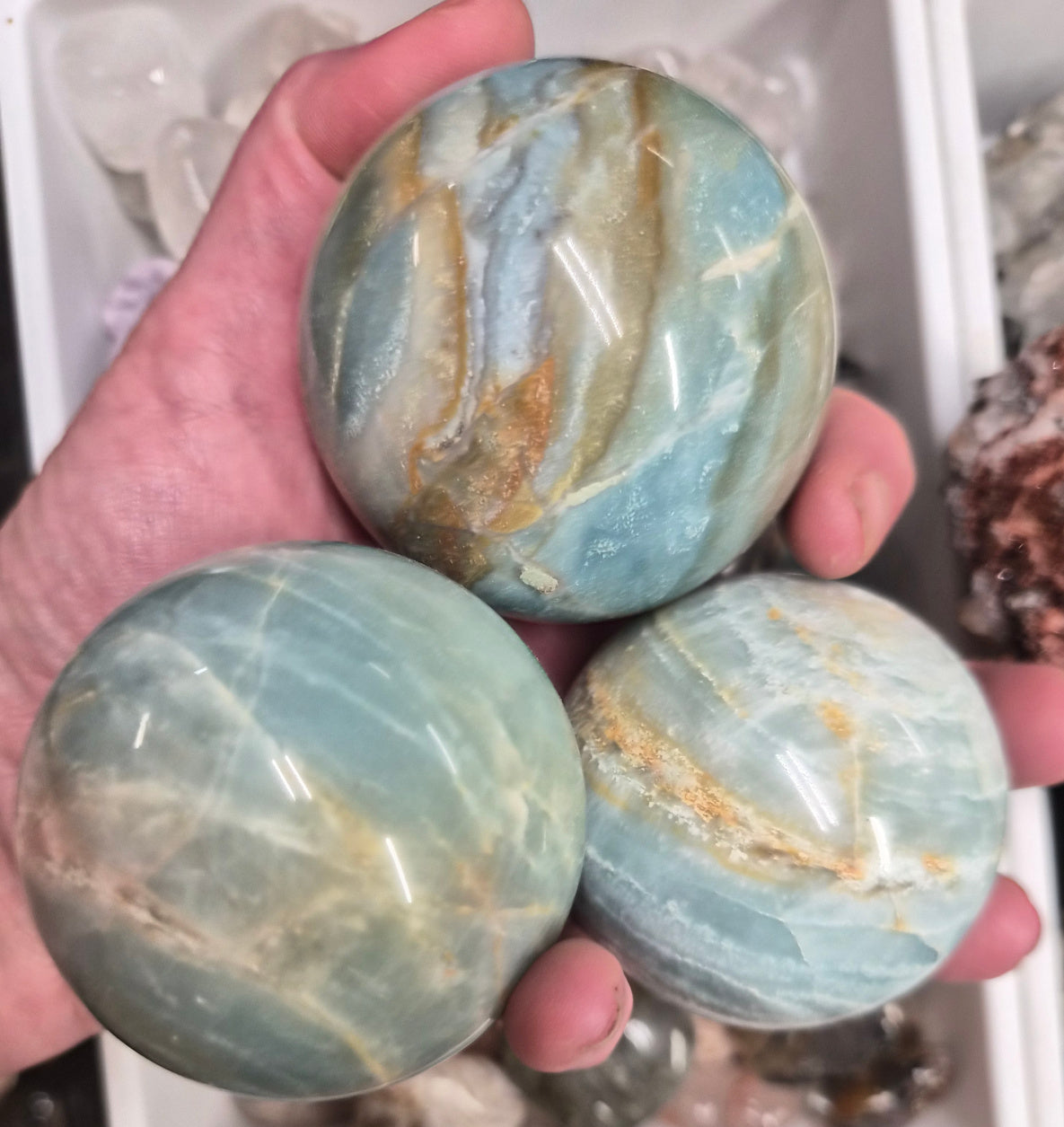 Caribbean Calcite Sphere– 60mm