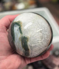 Moss Agate sphere – 85mm
