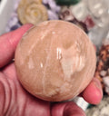 Peach Calcite sphere– 55mm