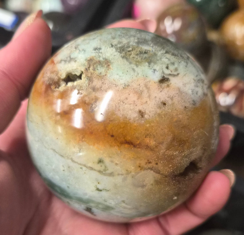 Caribbean Calcite & Aragonite Sphere– 70mm