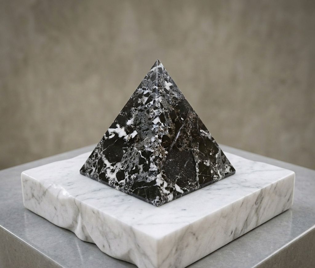 Zebra Marble Pyramid